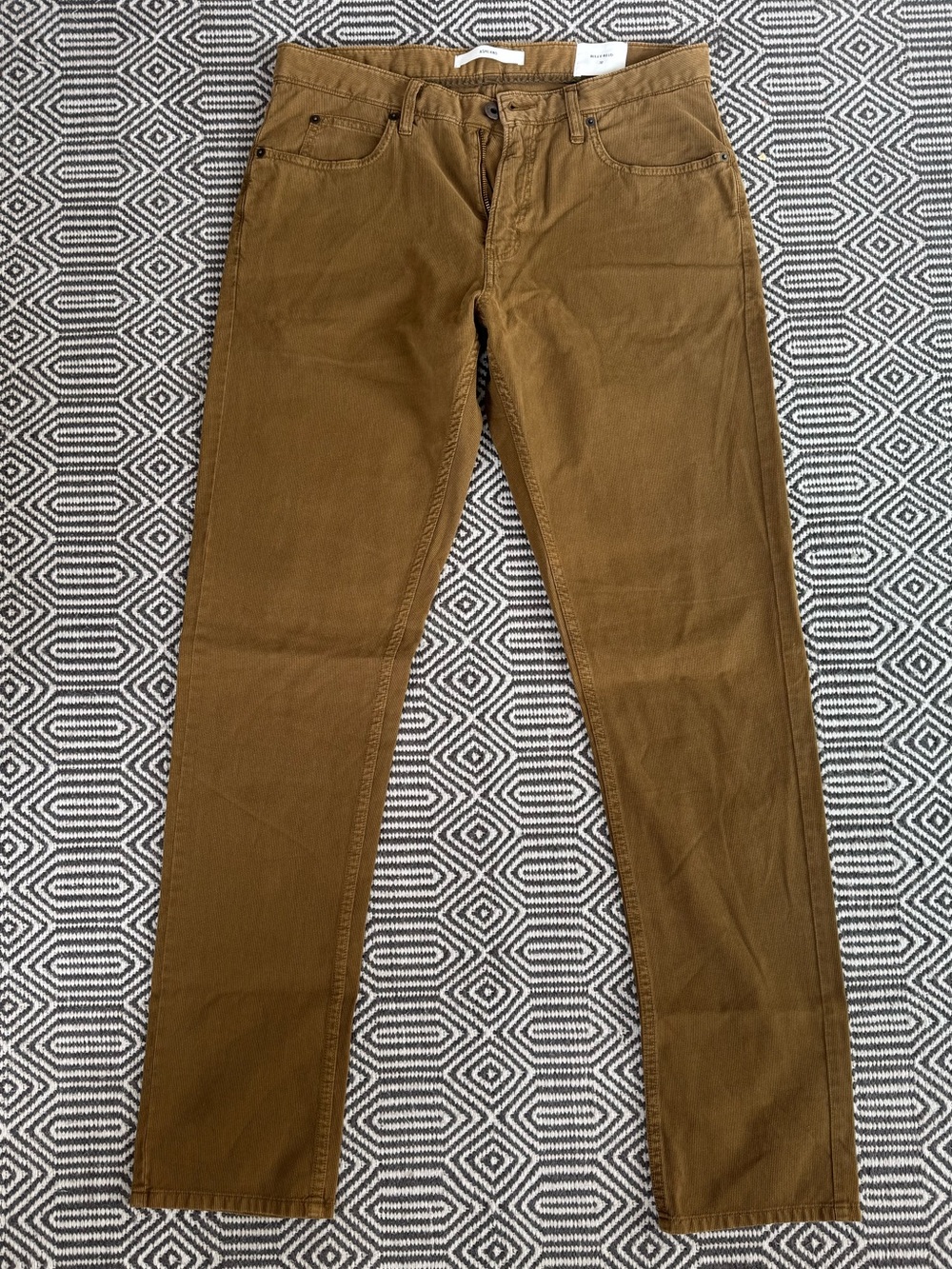 Billy Reid Ashland Corduroy Five-Pocket Men’s Pants Brown Tan NWOT Size 32